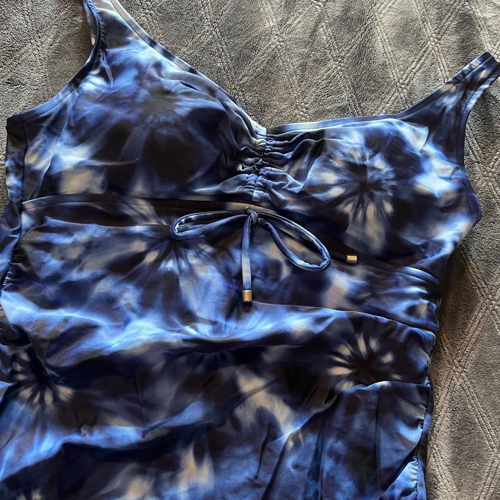 Blue Tie-Dye Swimsuit